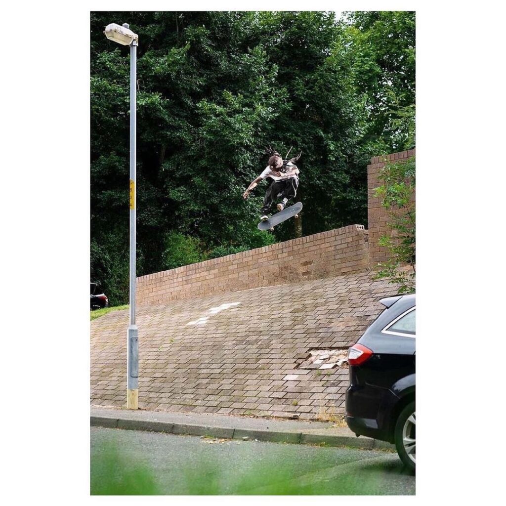 Marcus Palmer Get Lesta In Focus Interview Images Tre Flip Woodrow Bank Shot by Rob Whiston
