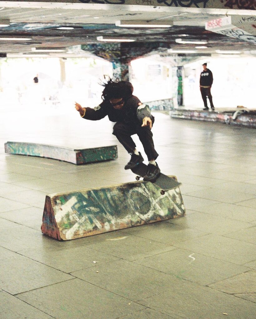 Eyedress The No Comply Network Interview Images Eyedress Ollie The Wallie Block at Southbank