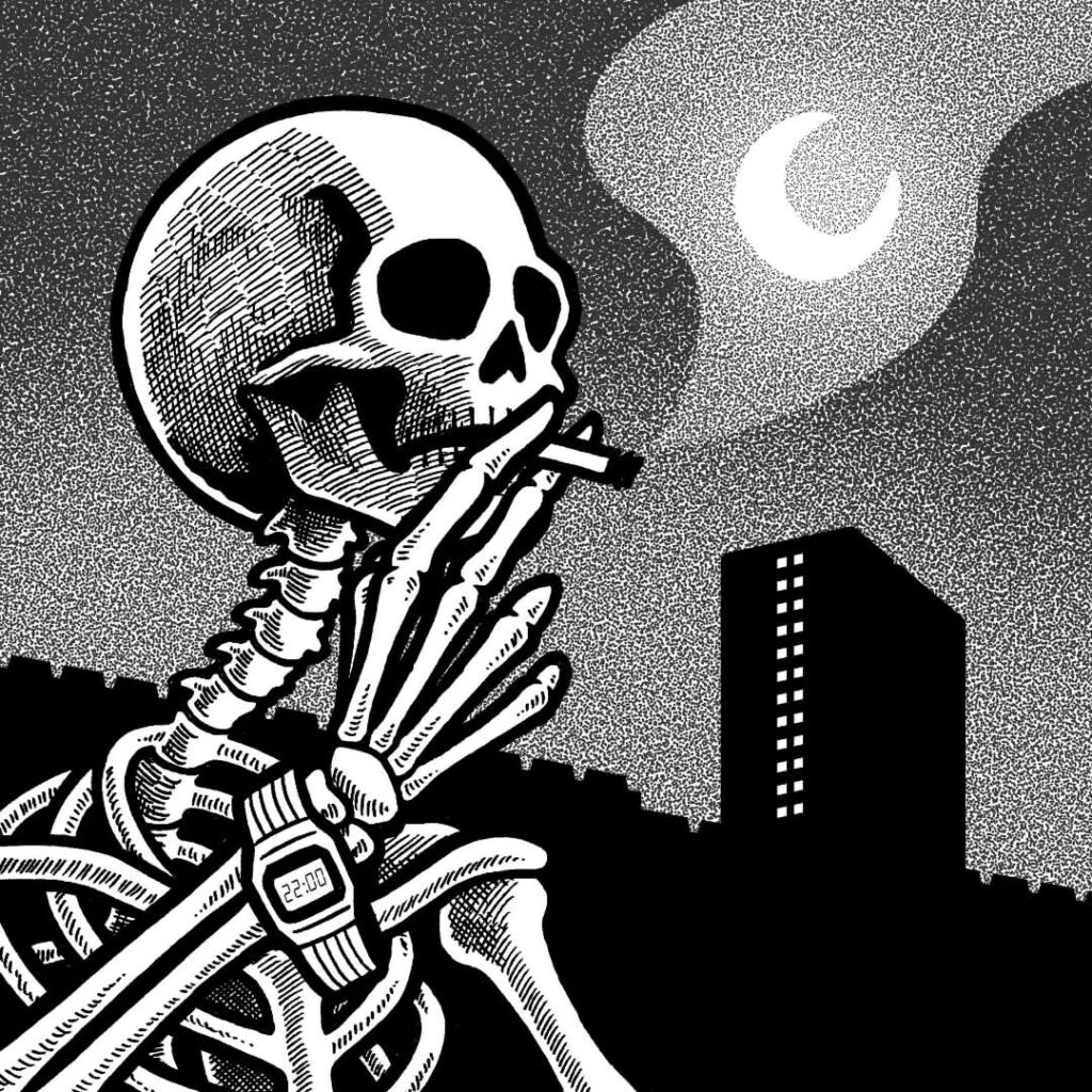 Jon Horner Fully Ilustrated Interview Images Skeleton