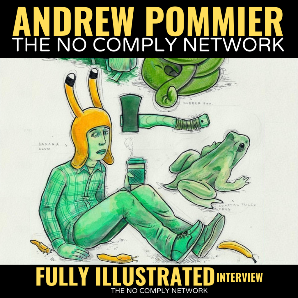 Andrew Pommier The No Comply Network Fully Illustrated Interview Graphic